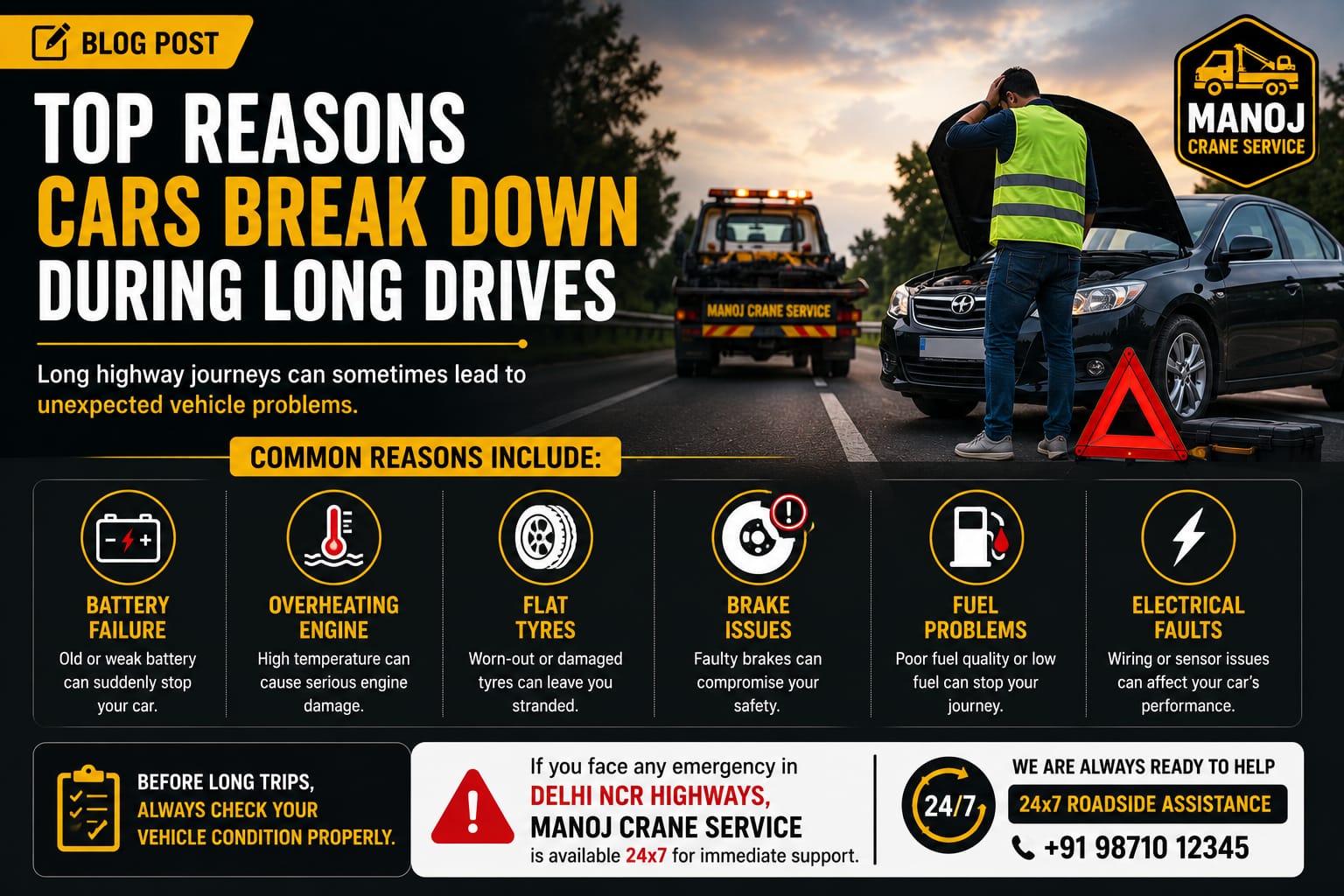 Top Reasons Cars Break Down During Long Drives